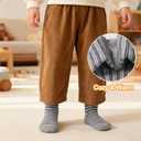 Kids Winter Hat Gloves Scarf Socks Set 4Pcs, Toddler Pom Beanie Warm Knit Scarf Fleece Mittens Socks for Girls Boys Aged 3-8 (Gray)