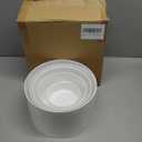 6Pack White Buffet Risers and Stands, Acrylic Food Risers for Buffet Table, Nesting Display Stand Shelf for Party Catering & Dessert, White Risers for Display for Food, Jewelry & Collectibles (5''6''7''8''9''10'')