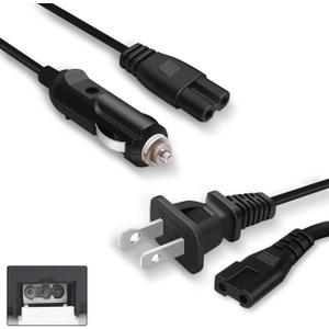 Type B for Electric Lunch Box Only for 3 Outlets Food Warmer, 110V Flat Angle (for Home Office), 12V/ 24V V-Type (for Car Trucks), 32-inch Replacement Power Cable for Heated Lunchbox Wire Use