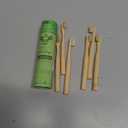 Gaia Guy Natural Bristle Bamboo Toothbrush for Kids (NO Nylon - Boar Hair ONLY) - Totally Compostable & Biodegradable Boar Bristle and Bamboo Toothbrushes - Zero Waste - 6-Pack