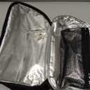 Affiliate Lunch Bag with handle, insulated bento box for women and men (One Size, Black/White)