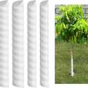 Watayo 4/6/8 Pcs Tree Trunk Protector- 2 Size Tree Wraps to Protect Bark- Plastic Spiral Tree Guard- Tree Bark Protector Tube Wraps to Protect Saplings Plants from Deer Rabbit Cats Rodents Mowers
