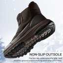 Snow Boots for Men Waterproof Winter Boots with Arch Support Lightweight Outdoor Casual Boot (Black)