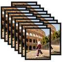 Giftgarden 8.5x11 Picture Frame Black Set of 16, Lightweight 8.5 by 11 Certificate Frames for Award Diploma Document Office Wall or Tabletop Display