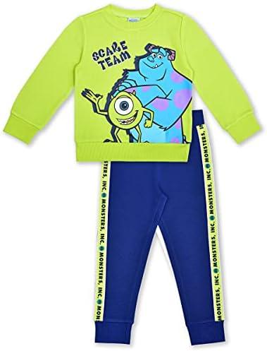 Disney Monsters Inc. Sully and Mike Boys Long Sleeve Shirt and Pants Set for Toddler and Little Kids Size 4T