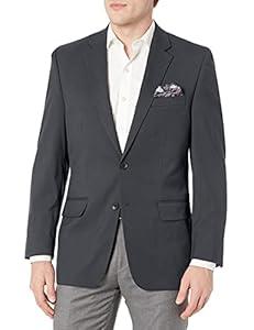 J.M. Haggar Men's Sharkskin Premium Classic-Fit Stretch Suit Separate Coat, Dark Navy Blazer, 48 Regular