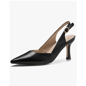 Women's Slingback Kitten Heels Closed Pointed Toe Backless Wedding Party Dress Pumps Shoes, 8