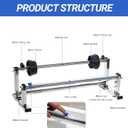 Plastic Wrap Dispenser with Cutter, 4.0-17 inch Stretch Wrap Dispenser, Manual Stretch Film Dispenser, Stainless Steel Plastic Wrap Dispener, Predrilled Holes for Table Wall Floor Mount