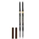 L'Oreal Paris Makeup Brow Stylist Definer Waterproof Eyebrow Pencil, Ultra-Fine Mechanical Pencil, Draws Tiny Brow Hairs and Fills in Sparse Areas and Gaps, Dark Brunette, 0.11 Ounce (Pack of 2)