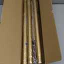 2 Pack Gold Curtain Rod 36-60 Inch, 1 Inch Adjustable Heavy Duty Curtain Rods for Windows, Decorative Modern Window Treatment Rods, Splicing Metal Drapery Pole, Easy Installation