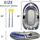 ptlsy Inflatable Boat, Swimming Pool Lake Float Raft for Adults, Portable Fishing Boat Raft for Lake with Oars Hand Pump