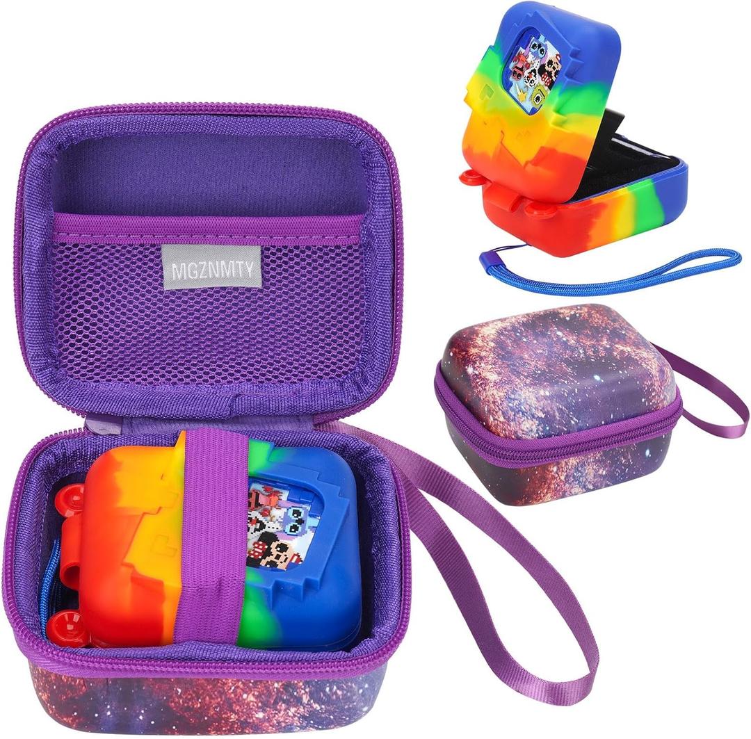 MGZNMTY Carrying Case and Silicone Case for Bitzee Disney Interactive Toy Digital Pet (Galaxy)
