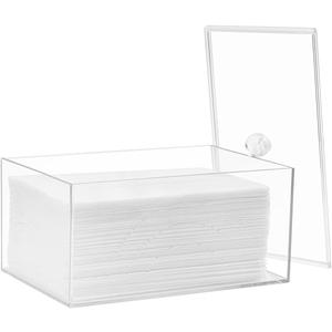 Zoocatia Farmhouse Laundry Dryer Sheet Holder Clear Detergent Pods Container Dryer Balls Dispenser with Lid, Organization and Storage Box for Laundry Room, Bedroom, Desk