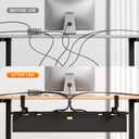 Cable Management Tray Under Desk, 38" No Drill Cable Organizer with Clamp/Screw Mount,Wire Cord Organizer for Table, Cable Tray for Office, Home