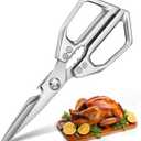 Kitchen Scissors for Food Japanese - Poultry Shears, Japanese All Purpose Heavy Duty for Chicken Wing/Bone, Meat, Quail, Fish, Turkey, Vegetables, Stainless Steel Cooking Aid Scissors, Dishwasher Safe
