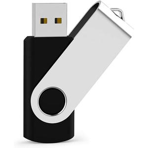 Maspen USB Flash Drive 64 GB, USB 2.0 Thumb Drive Memory Stick Swivel Zip Drive JumpDrive (64GB,Black) (1 Count (Pack of 1))