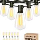 SUFEIMAS Outdoor String Lights Waterproof 400FT (100ft*4) shatterproof Patio Lights for Outside with 212 Vintage dimmable LED Edison Bulbs,Backyard Lights for Fence Garden,Balcony Porch Party Bistro