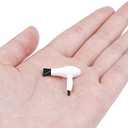 1/12 Scale Miniature Bathroom Accessories Kit Mini Plastic Hair Dryer Brush Comb Mirror Perfume Bottles Set for Mini House Bedroom Decoration,Set A