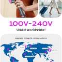 MAGIC JOHN Travel Steamer for Clothes, 100-240V Dual Voltage Portable Garment Steamer, 1000W Travel Size Handheld Steamer & Iron 2 in 1 for Global & Europe Travel, Business, Home