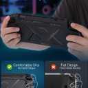 Switch 2 Grip Case for Nintendo Switch 2, Soft TPU Grip Shell with Ergonomic Design, Shockproof Anti-Scratch Cover Compatible with Switch 2 Console Accessories, Precise Cutouts Case, Black (One-Piece Black)