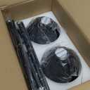 Rechargeable Floor Lamp for Indoor/Outdoor, Cordless Tall Standing Lamp with 3 Color Temps & Dimmable, IP43 Waterproof, Adjustable Height 16-59 Inch, LED Floor Lamp for Living Room, Patio(2 Pack) (Black)