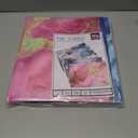 6 Pack Marble Design File Folders with Pockets - Plastic Folder with 2 Pockets & a Business Card Holder, Durable File Folders for Documents, School, Office & Home (Folder with Pockets (with Prong))