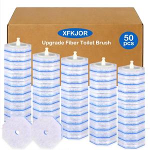 50 Count Toilet Wand Refills for Clorox ToiletWand - Upgrade 3-Layer Thickened Toilet Brush, Toilet Bowl Cleaners with 5X Cleaning Power, No Falling Apart | 360 Efficient Cleaning