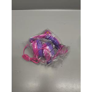 Clever Kids Headphones Cat Ear, LED Light Up, 85dBA Safe Volume, Stereo Sound Toddler Headphones for Travel School, Foldable 3.5mm Wired Kids Headphone for iPad Tablets, Meow Lollipop-Hot Pink