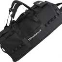 100L Rolling Duffle Bag with Wheels and Handle-Water Repellent Polyester, Duffle Bag for Travel with Hidden Straps, Travel Bag For Men & Women For Camping Sports Travel (Black)