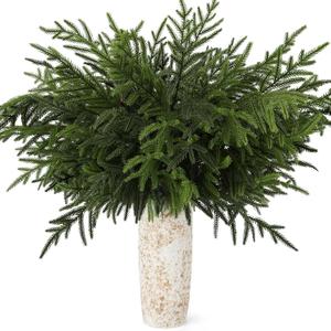 8Pcs 36 Inch Realistic Norfolk Pine Branches, Artificial Real Touch Christmas Pine Stems Picks Greenery Fake Pine Branch for Vase DIY Crafts Xmas Indoor Outdoor Home Decor