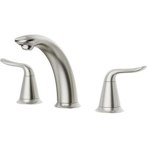 VXV Bathroom Faucet 3 Hole, 8 Inch Widespread Bathroom Sink Faucet for Lavatory Vanity with Pop-up Drain Brushed Nickel