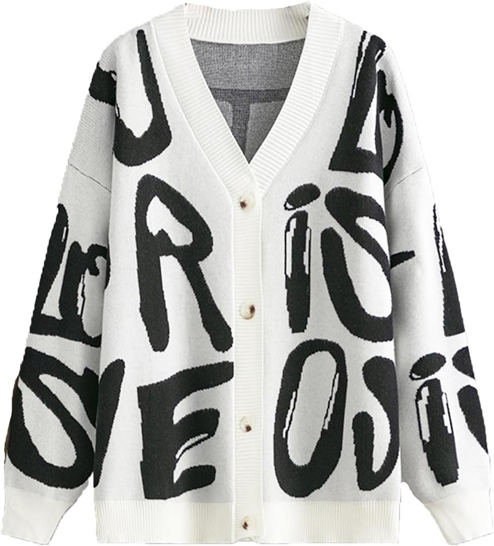 JASCLS Women's Trendy Summer Long Sleeve Open Front Sweater Cardigans for Women