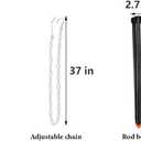 Camping Tripod for Cooking Five-Section Adjustable Campfire Tripod with Adjustable Suspension Chain Suitable for Camping, Campfire,Dutch Oven,Outdoor BBQ (Black)