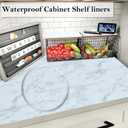 Cabinet Liners for Shelves Waterproof 20 Inch Wide X 20 Ft Non Adhesive Drawer Liners Marble Printed Non Slip Washable Shelf Liners for Kitchen Refrigerator Cupboard Pantry Bathroom