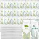 Timgle 50 Pcs Moist Towelettes Individually Wrapped Scented Disposable Face Towels Essential Oil Infused Moist Terry Cotton Towel for Use Hot or Cold Travel Body Spa(Mint, Eucalyptus Leaves)