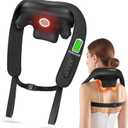Neck and Shoulder Massager with Heat  Cordless Shiatsu Neck Massager for Pain Relief Deep Tissue - Adjustable Speed & Modes Kneading Massage for Back - for Men Women