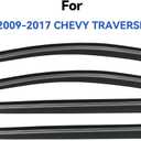Window Visors Rain Guards Shield for 2009-2017 Chevy Traverse, Out-Channel Window Vent Wind Deflectors Visors Shades for 09-17 Traverse