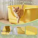 Low Entry Small Litter Box for Kittens, Kitty Plastic Litter Boxes, Open Top, Anti-Splash High Sided Litter Tray Pan for Medium Pets, Puppy, Easy to Clean, 15.7" L*11.8" W*6.7" H (Grey)