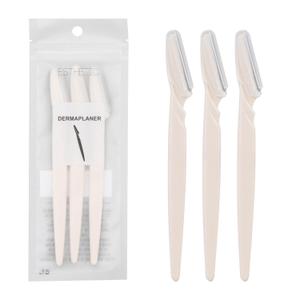 Esthetic Tok Dermaplaning Tool, 3ct Dermaplane Razor, Face & Eyebrow Razor, Peach Fuzz Remover, White