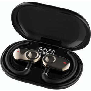 Open Ear Earbuds, Open Ear Headphones with 16mm Speakers, Bluetooth 5.4 Wireless, Biaxial Rotation, Lightweight, 20H Playtime, Over Ear Bluetooth Headphones for Running, Workout, IPX5 Waterproof (Phantom Black)
