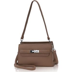 TRBSXRT Satchel Bag for Women, Leather Crossbody Purse Women's Shoulder Tote Bags with Removable Straps Fashion Small Crossbody Bag (Khaki)