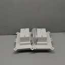 2Pcs Recessed Outlet Box, DBVS1C-1 Low Profile Electrical Boxes, Wall Plate Kit for New Vinyl Siding, Duplex & Decorator Style Covers,1-Gang, Vertical, Clear