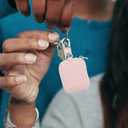 ULTECHNOVO Earbud Protective Carrying Case Portable Earbud Bag with Durable Pu Material Compact Headphone Case for in-Ear Earphones and Accessories (Pink)