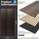 AMZDEPOT Wood Slat Wall Panel, 48'' x 24'' Wood Panels for Wall, 3D Soundproof Wall Panels, Large Acoustic Panels for Interior Ceiling and Wall Decor Noise Reduction, 2 Pack, Walnut