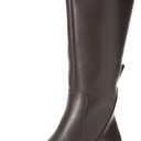 Amazon Essentials Women's Knee High Riding Boot (7.5, Dark Brown)