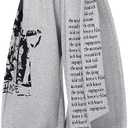 Trendy Sweatpants Women Oversized Graphic Print Grunge Pants Elastic Waist Cinched Bottom Streetwear Goth Sweatpants