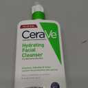 CeraVe Hydrating Facial Cleanser, Moisturizing Face Wash For Dry Skin, Hyaluronic Acid + Ceramides + Glycerin, Hydrating Cleanser For Normal To Dry Skin, National Eczema Association Certified, 19fl oz