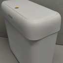 Bathroom Small Trash Can with Lid, 10L / 2.7 Gallon Slim Garbage Bin Wastebasket with Press Top Lid for Bedroom, Rv, Office, Kitchen, Craft Room
