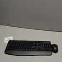 Wireless Keyboard and Mouse Combo, EDJO 2.4G Full-Sized Ergonomic Computer Keyboard with Wrist Rest and 3 Level DPI Adjustable Wireless Mouse for Windows, Mac OS Desktop/Laptop/PC (Black)