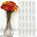 Sandraheer Glass Bud Vases in Bulk Set of 24, Small Glass Vases for Flowers Mini Clear Bud Vases for Centerpieces Vintage Vases for Wedding Home Table Decorations